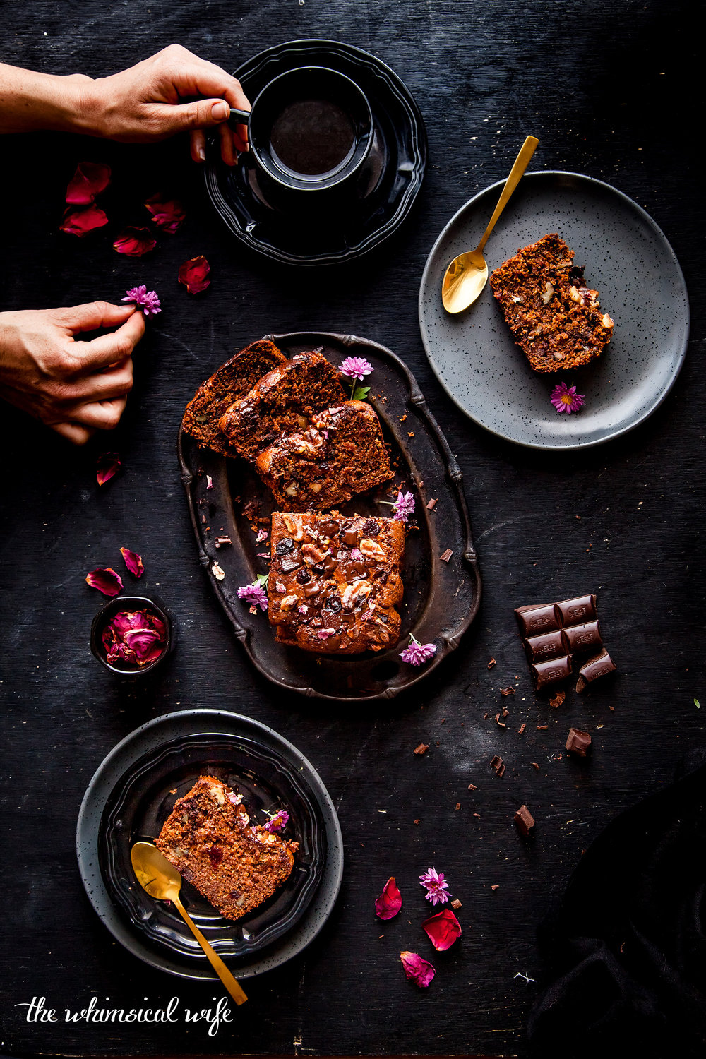 30 Cakes In 30 Days | 4. Dark Chocolate, Cranberry & Walnut Spiced Pumpkin Bread {GF, DF, Vegan} | The Whimsical Wife